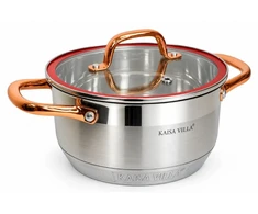 Nerūdijančio plieno puodas Kaisa Villa KV-6631 su dangčiu, 3,6 l