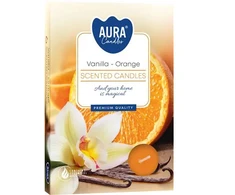 Orange Kvepiančios žvakutės Vanilla-Oranžinis 6vnt