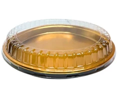 Plastikinis padėklas su dangčiu 1vnt užkandžiams 31 cm