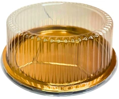 Plastikinis padėklas su dangčiu 1vnt užkandžiams 32 cm