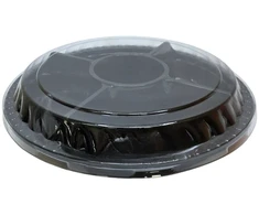 Plastikinis padėklas su dangčiu 1vnt užkandžiams 24,5 cm
