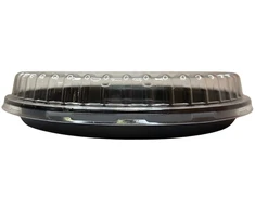 Plastikinis padėklas su dangteliu 1vnt užkandžiams 32cm