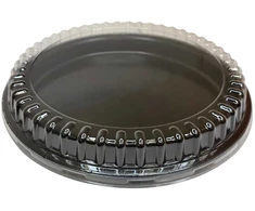 Plastikinis padėklas su dangteliu 1vnt užkandžiams 32cm