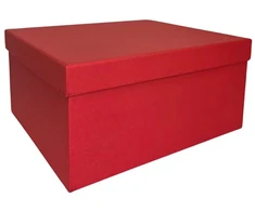 Popierinė dovanų dėžutė raudona 17,5 x 13 x 8, 1 vnt