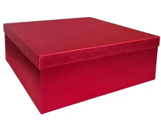 Popierinė dovanų dėžutė raudona 24,5 x 24,5 x 9 1 vnt