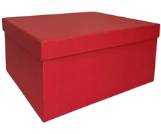 Popierinė dovanų dėžutė raudona 27,5 x 23 x 13, 1 vnt