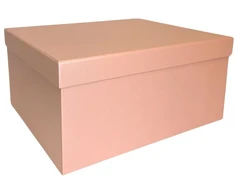 Popierinė dovanų dėžutė rožinė 19,5 x 15 x 9 cm, 1 vnt
