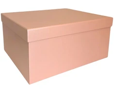 Popierinė dovanų dėžutė rožinė 25,5 x 21 x 12 cm, 1 vnt