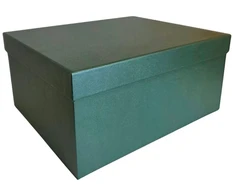 Popierinė dovanų dėžutė žalia 19,5 x 15 x 9 cm, 1 vnt