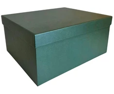 Popierinė dovanų dėžutė žalia 21,5 x 17 x 10 cm, 1 vnt