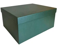 Popierinė dovanų dėžutė žalia 35 x 29 x 16 cm, 1 vnt