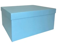 Popierinė dovanų dėžutė žydra 19,5 x 15 x 9 cm, 1 vnt