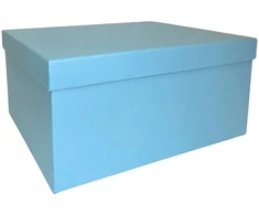 Popierinė dovanų dėžutė žydra 35 x 29 x 16 cm, 1 vnt