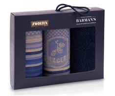 Rankšluostis Virtuvinių rankšluosčių rinkinys ZWOLTEX BARMAN’S LAGER, mėlyni, 3 vnt