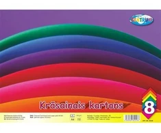 Centrum Spalvotas kartonas A4, 8 lapai