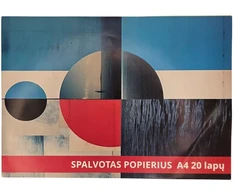 Spalvotas popierius A4 20 lapų