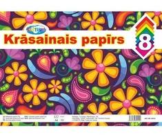 Spalvotas popierius A4, 8 lapų