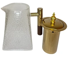 Virdulys Stiklinis arbatinukas su nerūdijančio plieno sieteliu 950ml 4306