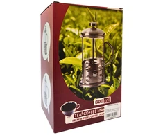 Virdulys Stiklinis arbatinukas su nerūdijančio plieno nuspaudžiamu sieteliu 800ml