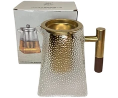 Virdulys Stiklinis arbatinukas su nerūdijančio plieno sieteliu 950ml 4306
