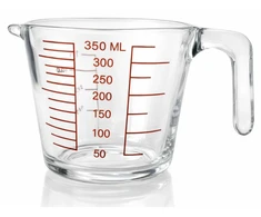 Stiklinis matavimo indelis 1vnt 350 ml