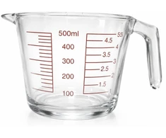 Stiklinis matavimo indelis 500 ml