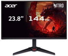 „Acer Nitro VG0“ (VG240YP6bip) 23,8 colio „Full HD“ žaidimų monitorius, 60,5 cm (23,8"), IPS, 144 Hz, 99 % sRGB, 1x HDMI, 1x DP