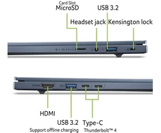 Nešiojamas kompiuteris „Acer Swift Go 14“ dirbtinio intelekto OLED monitorius (SFG14-75-97W4) „Copilot+“ 14 colių WUXGA OLED ekranas su HDR500 ekranu, „Intel Ultra 9-288V“ (48 straipsnių per sekundę), 32 GB RAM, 1 TB SSD, „Windows 11“.