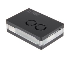 Raspberry dėklas Acryl Fan juodas (Joy-it), skirtas Raspberry Pi 4 B