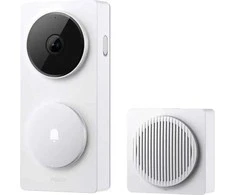 Aqara G410 Select Durų skambutis centralė veikia su Apple HomeKit, Zigbee, Matter, balta
