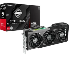 Vaizdo plokštė ASRock Radeon RX 9070 GRE Steel Legend Dark 12GB OC - 12GB GDDR6, 1x HDMI, 3x DP