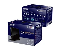 ASUS SBC-06D2X-U Išorinis plonas Blu-ray skaitymo diskas, Juodas, BDXL palaikymas, 6X Blu-ray skaitymo greitis, USB 2.0 Asus