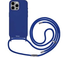 Atminties kortelė „Artwizz HangOn“ silikoninis dėklas + įkrovimas iPhone 15 Pro Max - karališkos mėlynos spalvos