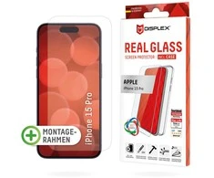 Apple iPhone 15 Plus Tikras 2D stiklas + dėklas iš „Displex“ skaidrus