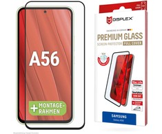 „Displex Juodas“ – „Samsung Galaxy A56 5G“ 3D apsauginis stiklas, pilnai apsaugotas