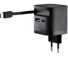 POWER ADAPTER 1XUSB-A/1XUSB-C/Juodas 7806520 INTENSO