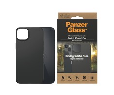 Panzer Glass PanzerGlass | Biologiškai skaidus dėklas | Nugaros apsauga | Apple | iPhone 14 Plus | Biologinis plastikas | Juodas | Suderinamas su belaidžiu įkrovimu; Karinio laipsnio standartas; 100% kompostuojamas