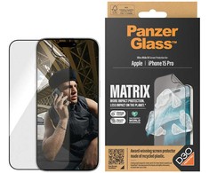 Panzer Glass PanzerGlass™ MATRIX ekrano apsauga su D3O iPhone 15 Pro | Itin platus pritaikymas w. AlignerKit