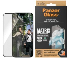 Panzer Glass PanzerGlass™ MATRIX ekrano apsauga su D3O iPhone 15 Plus | Itin platus pritaikymas w. AlignerKit