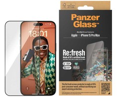 Panzer Glass PanzerGlass Re:fresh Glass skirtas Apple iPhone 15 Pro Max su padėties reguliatoriumi