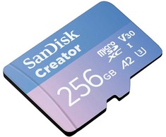 Atminties kortelė Karta SanDisk Creator Micro SDXC 256 GB Class 10 UHS-I/U3 A2 V30 (SDSQXAV-256G-GN6MS)