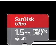 Atminties kortelė SanDisk Ultra Micro SDXC 1,5 TB Android 150 MB/s A1 UHS-I + adapteriai