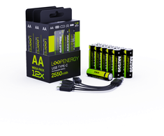 Verico AA LoopEnergy 2250 2550mWh/Baltas/USB-C 12Pa