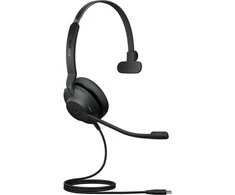 Ausinės - Jabra Evolve2 40 SE UC Mono (patobulinta triukšmo izoliacija, 3 mikrofonai)