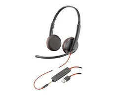 Plantronics Poly BLACKWIRE,C3225 USB-A Poly USB-A Ausinės Su mikrofonu Juodas USB Type-A su laidu