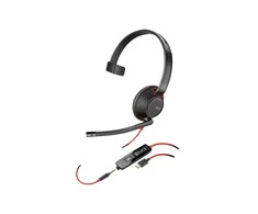 Ausinės Poly Blackwire C5210 USB-C ir 3,5 mm lizdo jungtis