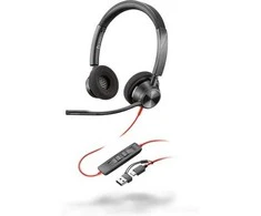Hewlett Packard (HP) HP Poly Blackwire 3320 stereofoninis Microsoft Teams sertifikuotas USB-C Ausinės +USB-C/A adapteris