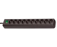 Brennenstuhl Eco-Line prailgintuvas, 10 xCEE 7/4, 1xCEE 7/7, jungtukas, 3m, apsauga nuo vaikų , juodas 1159300010 / GT-511