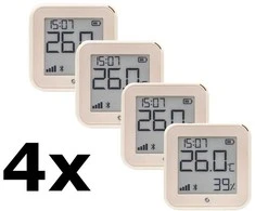 Bundle 4x Shelly H&amp;T Gen.3 Temperatur- &amp; Luftfeuchtigkeitssensor - Temperatur und Luftfeuchtigkeitssensor mit WLAN und Bluetooth - in der Farbe "Ivor