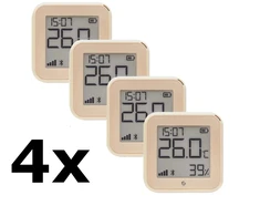 Bundle 4x Shelly H&amp;T Gen.3 Temperatur- &amp; Luftfeuchtigkeitssensor - Temperatur und Luftfeuchtigkeitssensor mit WLAN und Bluetooth - in der Farbe "Moch
